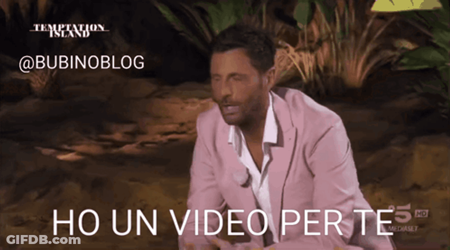 Filippo Bisciglia In Pink Temptation Island Host GIF