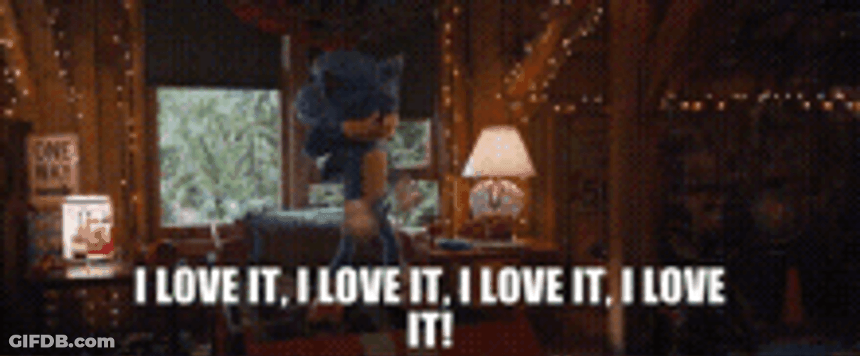 Film Sonic The Hedgehog I Love It GIF