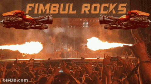 Fimbol Rocks Sign Above Crowd GIF
