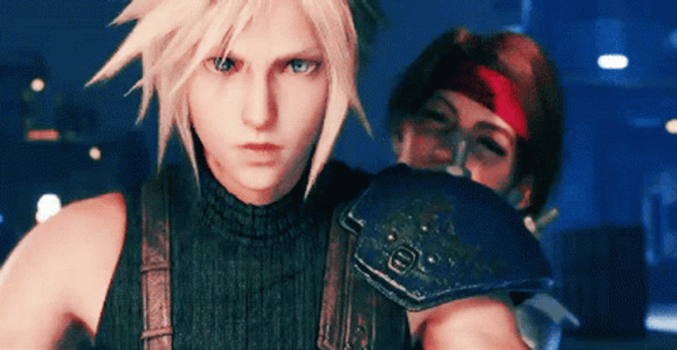 Final Fantasy 7 Remake Cloud Jessie GIF