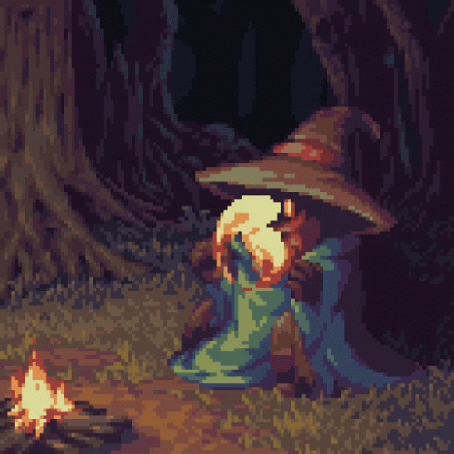 Final Fantasy Black Mage Pixel GIF