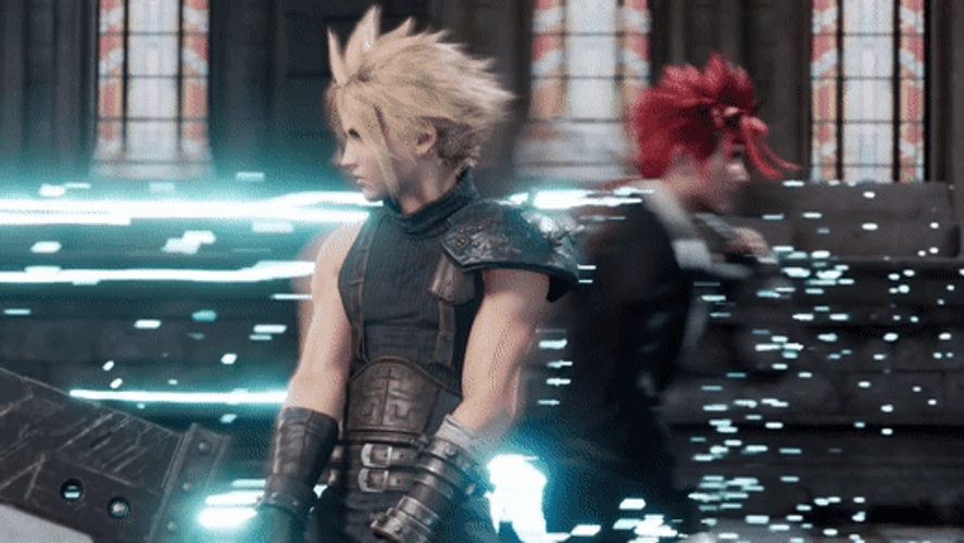Final Fantasy Cloud Vs Reno GIF