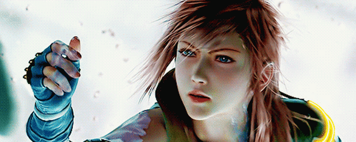 Final Fantasy Lightning Helping Hand GIF