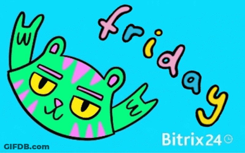 Finally Friday Animated Cat Rock And Roll GIF