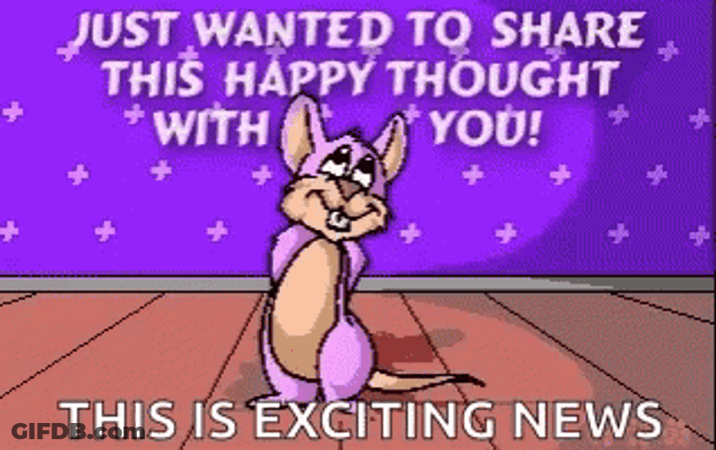 Finally Friday Exciting News Animated Greeting GIF