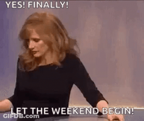 Finally Friday Feels Weekend Drinking Wine GIF