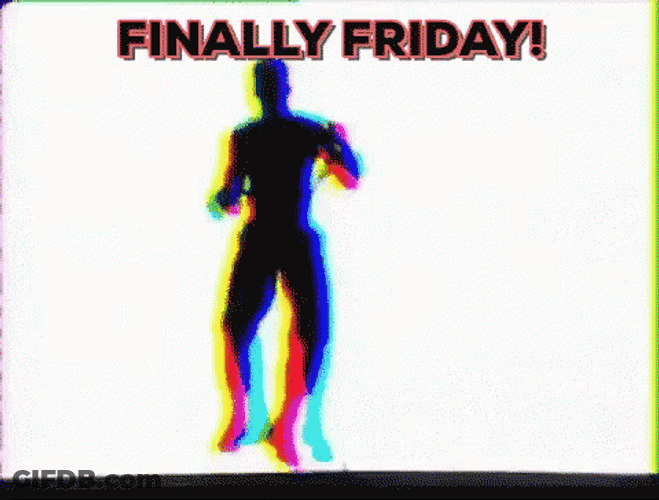 Finally Friday Glitch Animated Dance GIF