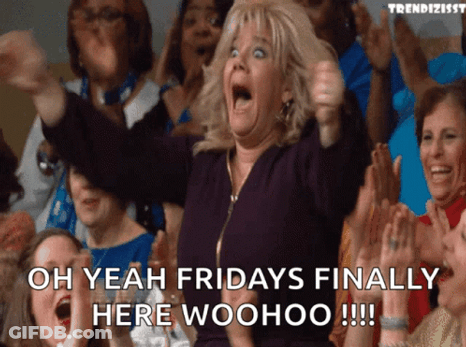 Finally Friday Happy Excited Wow Celebration GIF