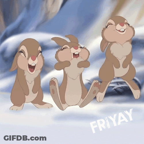 Finally Friday Happy Jumping Thumpers Bambi GIF