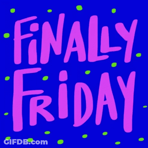 Finally Friday Party Animated Text GIF