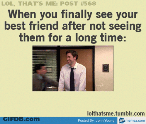 Finally Seeing Best Friend After Long Time GIF
