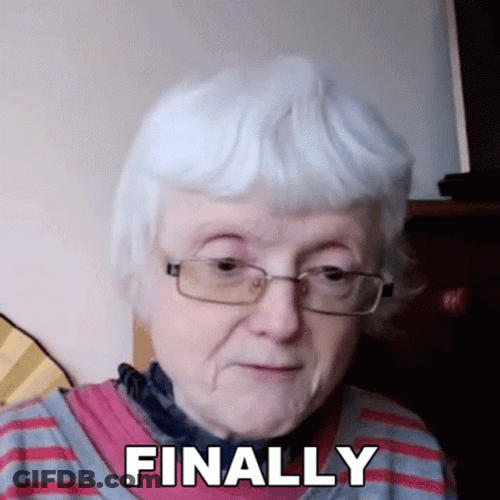 Finally White Haired Old Lady GIF