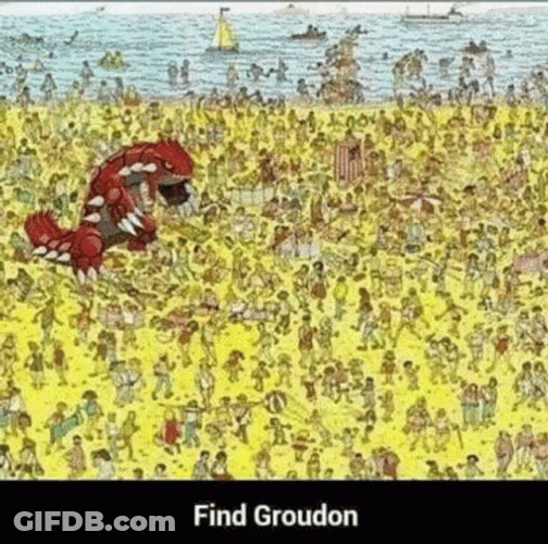 Find Groudon On Where's Wally Game GIF