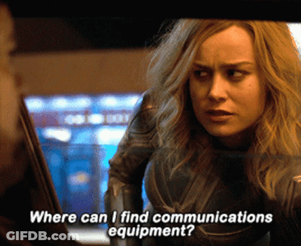 Finding Communication Equipment Captain Marvel GIF