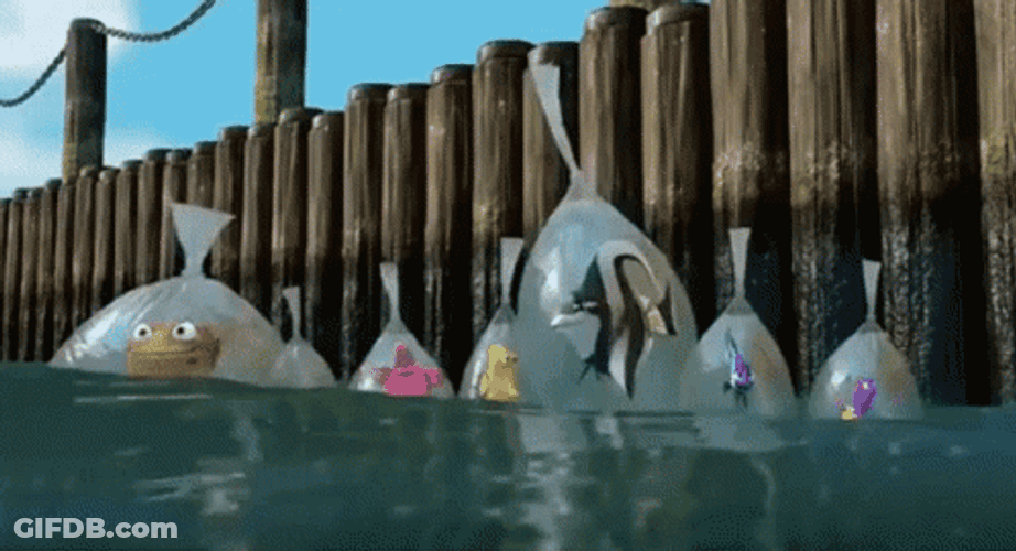 Finding Nemo Floating Bags GIF