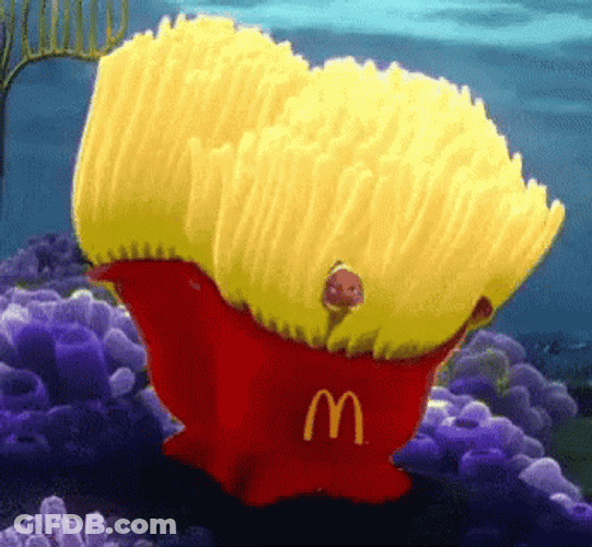 Finding Nemo McDonald French Fries Animation GIF