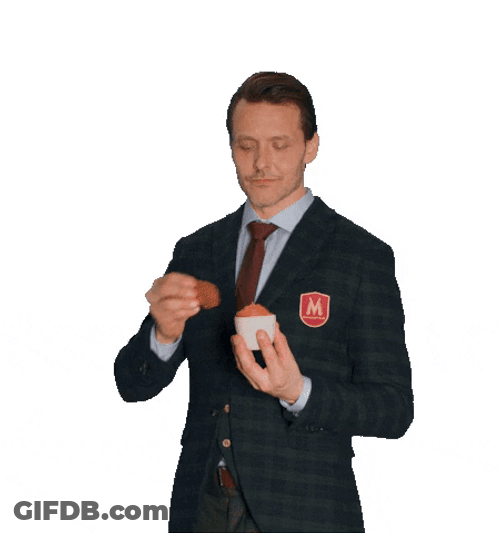 Fine Gentleman Enjoying Nugget Meme GIF