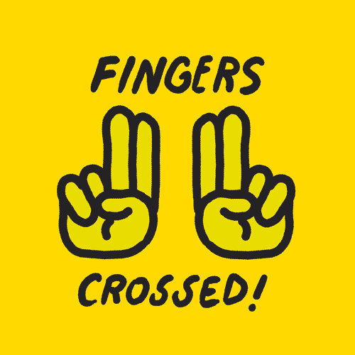 Finger Crossed Doodle Art GIF