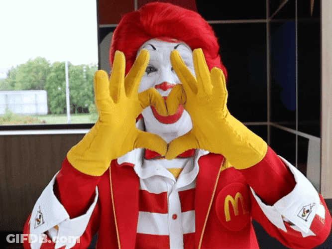 Finger Love Ronald Mcdonald GIF