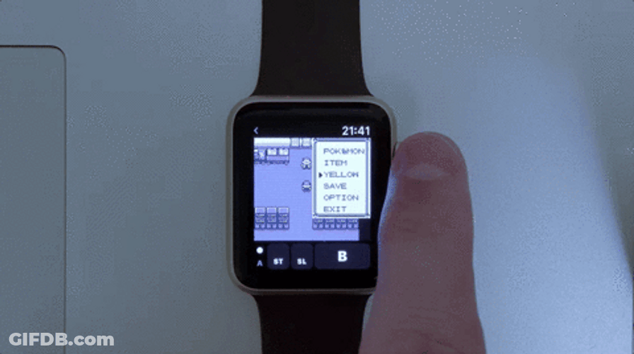 Finger Operating Apple Watch GIF