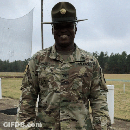 Finger Pointing Bye Soldier GIF