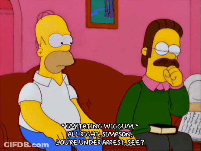Finger Pointing Ned Flanders The Simpsons GIF