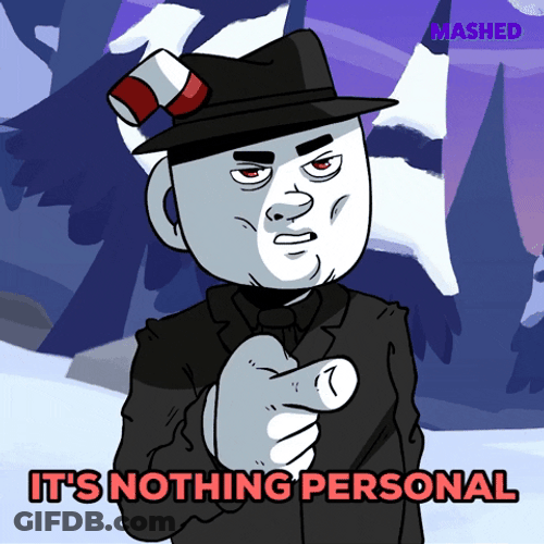 Finger Pointing Nothing Personal Animation GIF