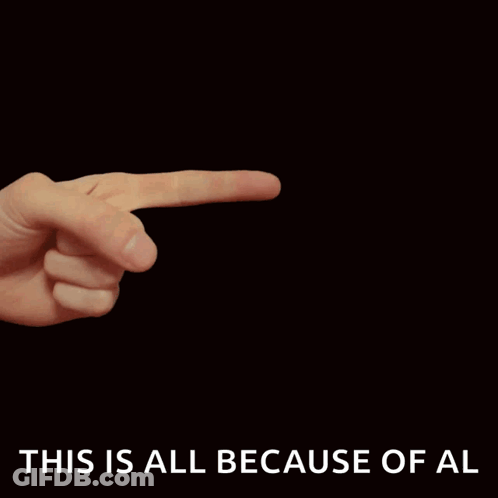 Finger Pointing Right All Because Of Al GIF