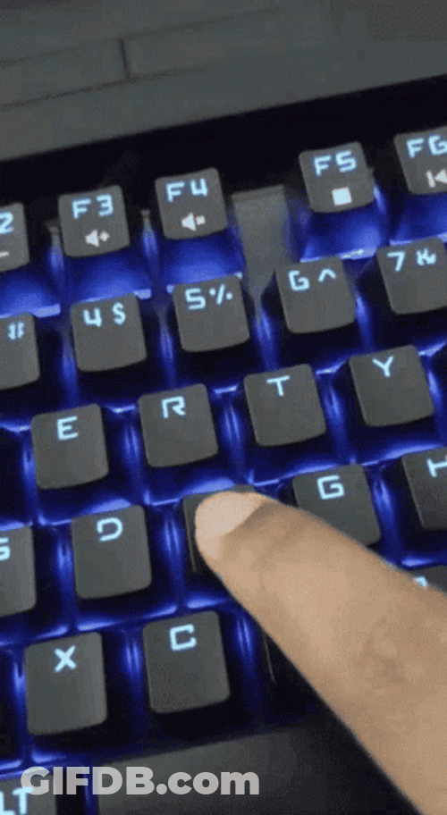 Finger Tapping Letter F On Keyboard GIF