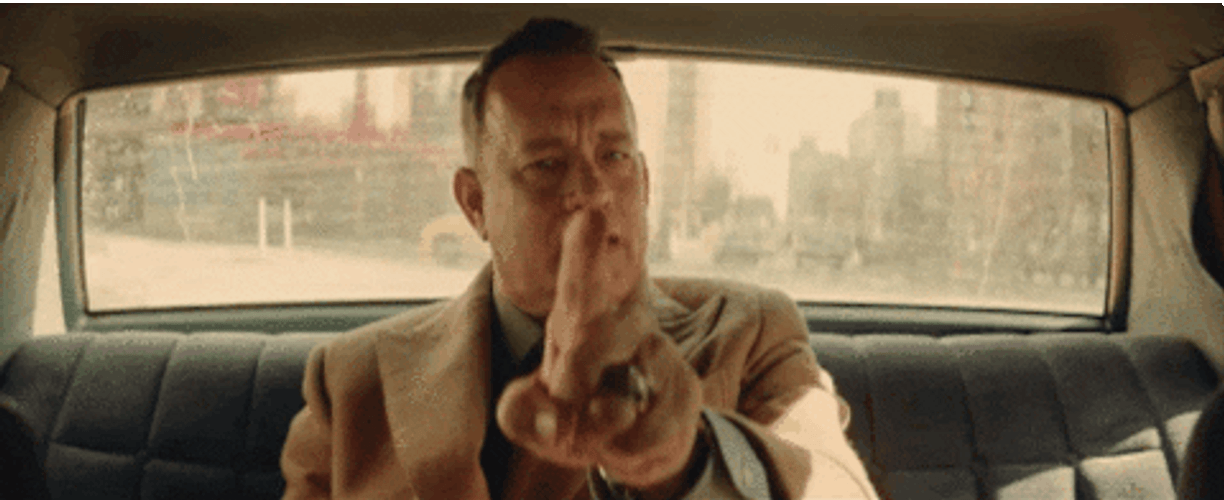 Finger Wag Tom Hanks Nope Reaction GIF