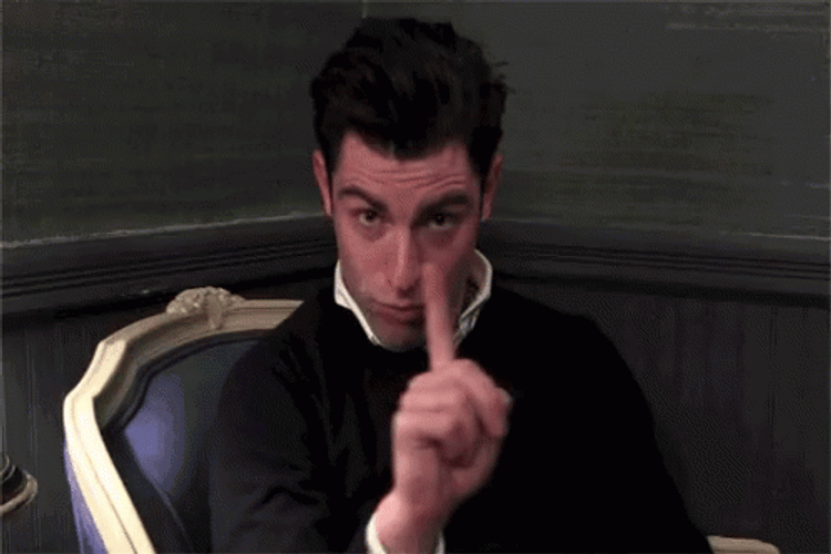 Finger Wag While Staring GIF