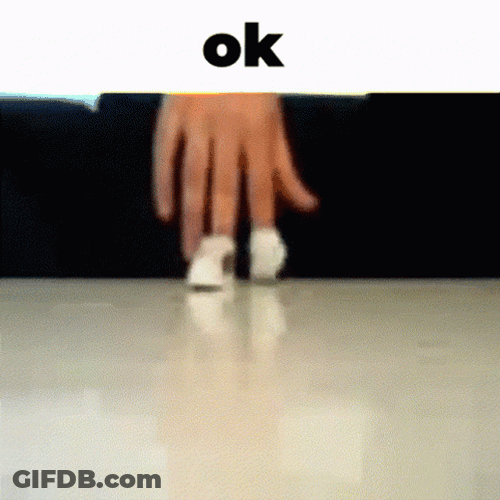 Finger Wearing Small Adidas White Shoes GIF