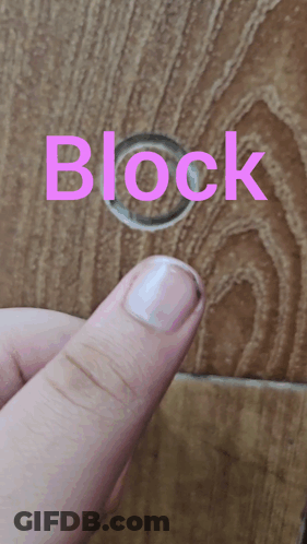 Finger With Pink Block GIF