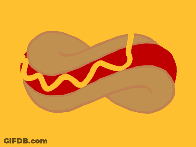 Fingers Can't Resist Twisting Hotdog With Cheese GIF