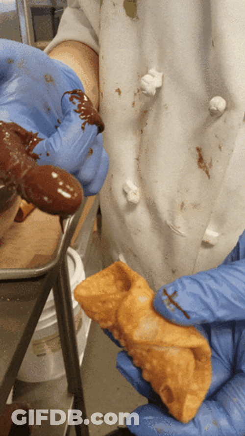 Fingers Full Of Catsup Looks Like Hotdog GIF