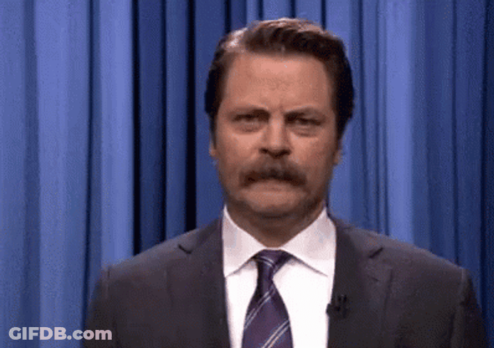 Fingers Pointing Ron Swanson GIF