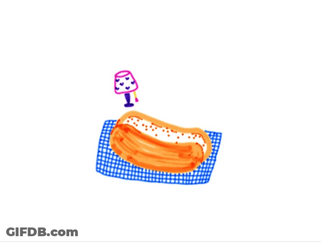 Fingers Shaking Seeing Hotdog Sleeping GIF