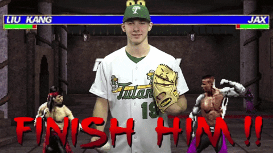 Finish Him Baseball Mortal Kombat GIF