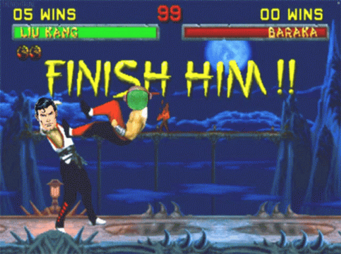 Finish Him Mortal Kombat Games GIF