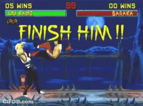 Finish Him Video Game GIF