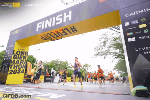 Finish Line For Long Bien Marathon GIF