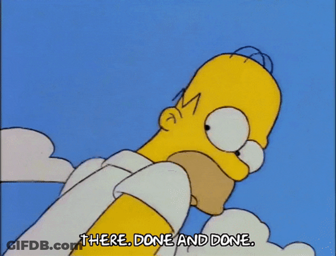 Finished Homer Simpson Done GIF