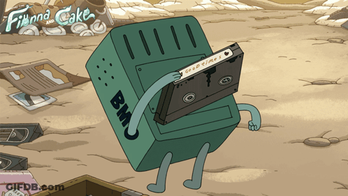 Finn And Cake Character Holding Tape GIF