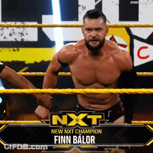 Finn Balor Is The New Nxt Champion And Is Shaking Hands With Another Wrestler GIF
