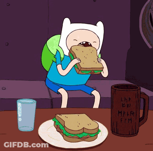 Finn Eating Sandwich GIF
