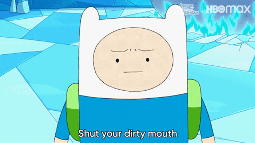 Finn Shut Your Mouth GIF