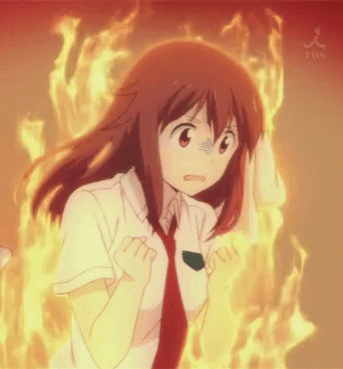 Fire Anime Angry Haruka Takuyama GIF