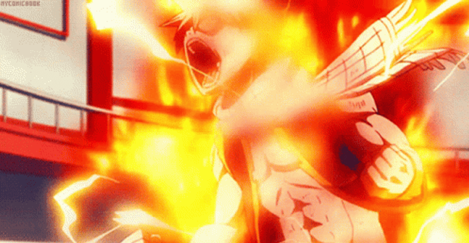 Fire Anime Angry Natsu Fairytale GIF
