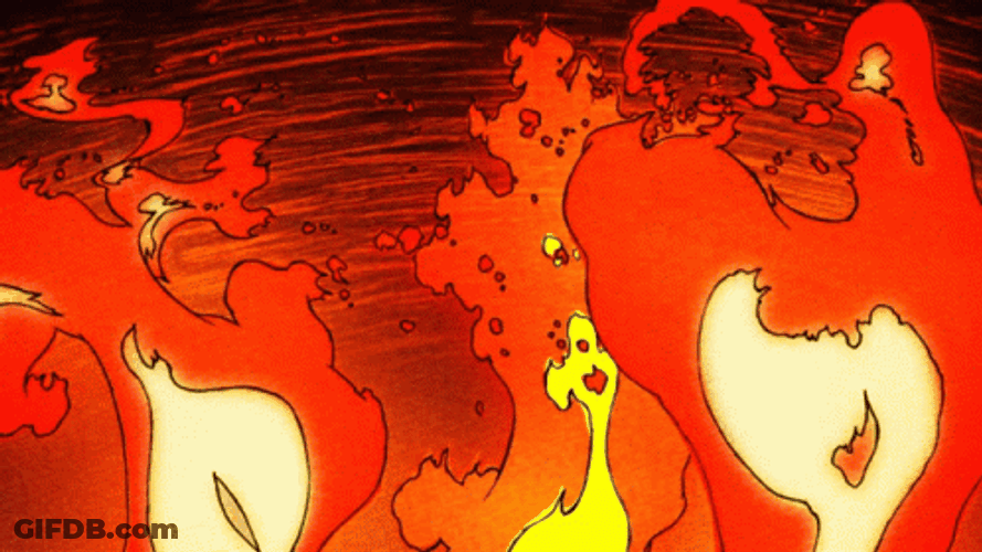 Fire Anime Drawing Art GIF