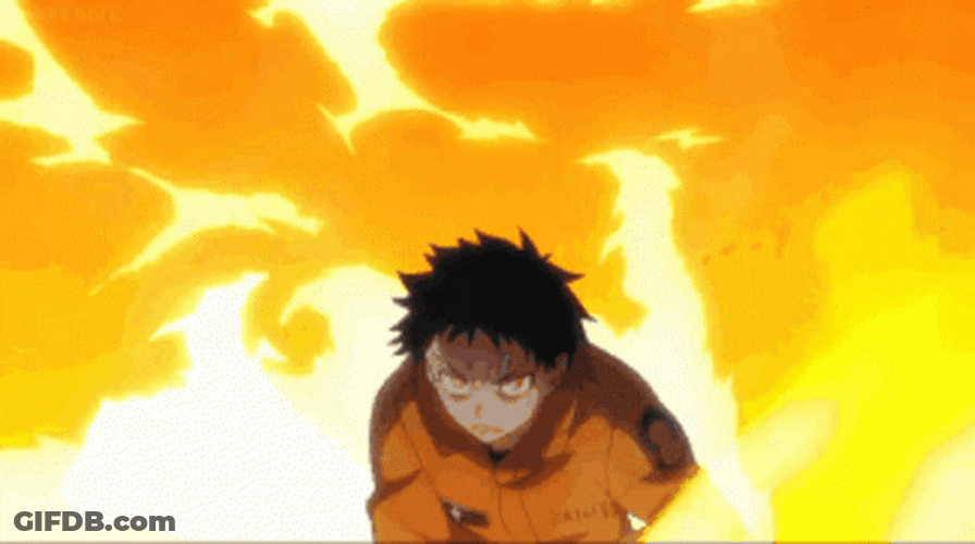 Fire Anime Mad Shinra GIF